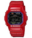 gショック CASIO G-SHOCK ジーショック g-shock カシオ 電波時計 クリスマス 記念日 誕生日 入学 合格 プレゼント お祝い 就職祝い 防水時計 デジタル スクエアー ソーラー電波時計 赤 デジタル G-LIDE GWX-5600C-4JF