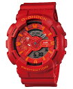 楽天ベルバカンスgショック CASIO G-SHOCK ジーショック g-shock カシオ クリスマス 記念日 誕生日 入学 合格 プレゼント お祝い 就職祝い 防水時計 アナデジ ラウンド 電池式時計 赤 ラッピング無料 GA-110AC-4AJF