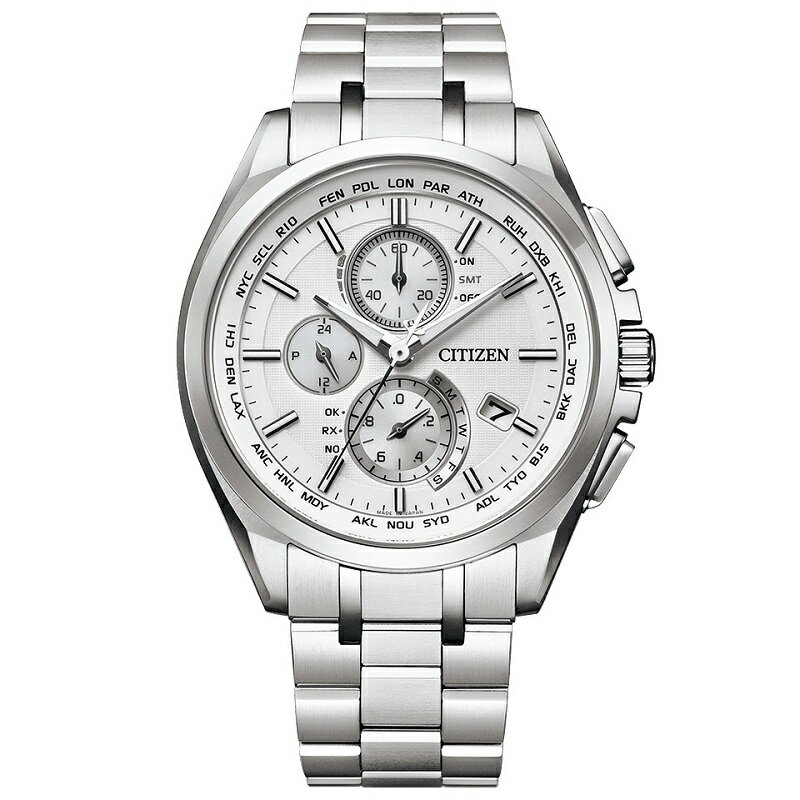 アテッサ ATTESA citizen シチズン CITIZEN at8040-57a シルバー色 クロノグラフ 防水 アナログ クリスマスプレゼント 彼氏 記念日 誕生日 就職祝い 20代 30代 40代 50代 60代 国内正規品 送料無料 ギフト包装可能 バンド調整無料 エコ・ドライブ電波時計