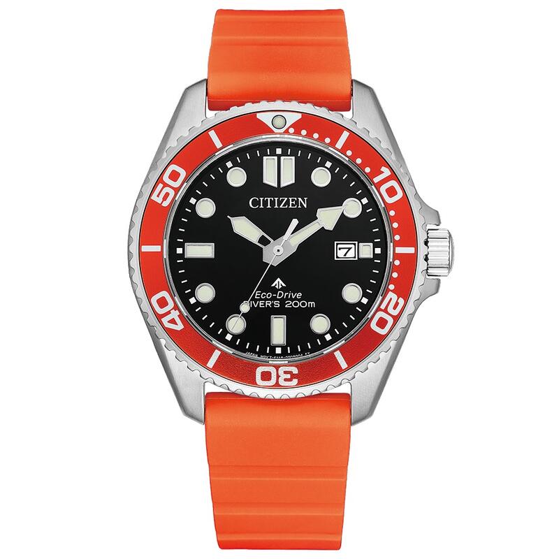 citizen シチズン プロマスター CITIZEN ダイバー 200m防水 オレンジカラー 腕時計 男性用 アナログ クリスマスプレゼント 彼氏 記念日 誕生日 就職祝い 合格 進学 ギフト包装可能 エコ・ドライブ BN0268-01E
