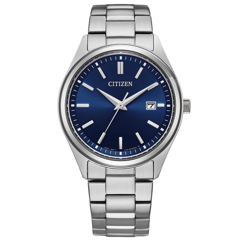 シチズン citizen コレクション 国内正規品 腕時計 シンプル ネイビー 男性用 仕事用 カレンダー付 クリスマス プレゼント ギフト ラッピング無料応 ソーラーテック 誕生日 就職 合格 進学 卒業祝い 記念日 アナログ BM1350-54L
