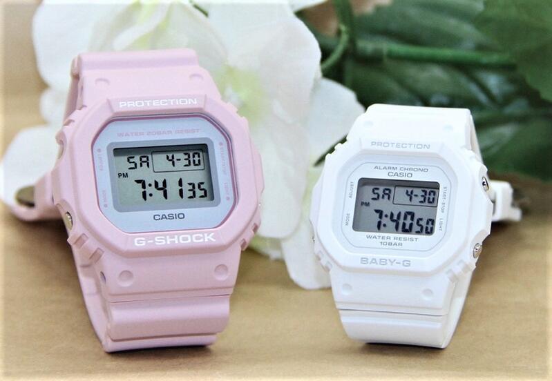 ペアウォッチ gショック CASIO ジーショック ベビージー 正規品 記念日 誕生日 カップル 贈り物 夫婦 婚約 結婚 人気 プレゼント 送料無料 デジタル スクエアー Gショック G-SHOCK BABY-G ペア腕時計 カシオ 2本セット DW-5600SC-4JF BGD-565U-7JF