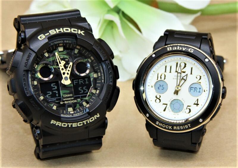 ペアウォッチ gショック CASIO ジーショック ベビージー 正規品 記念日 誕生日 カップル 贈り物 夫婦 婚約 結婚 人気 プレゼント 送料無料 ペアウオッチ Gショック G-SHOCK BABY-G ペア腕時計 カシオ 2本セット GA-100CF-1A9JF BGA-151EF-1BJF
