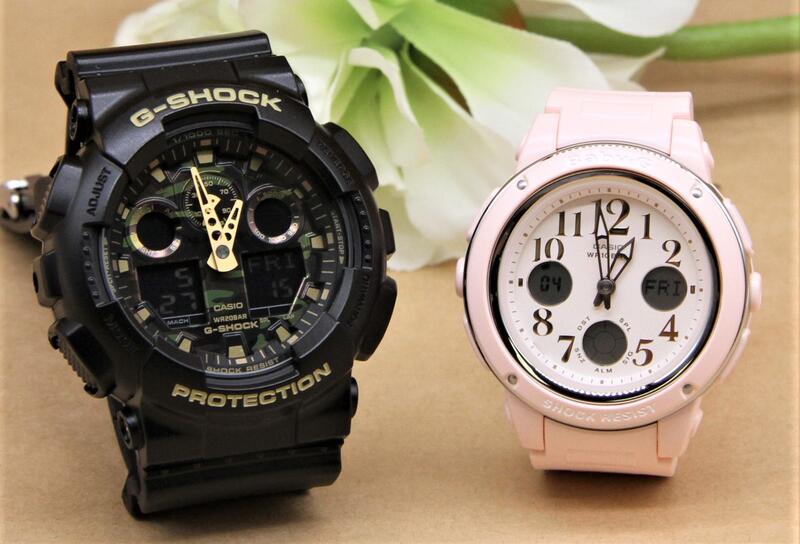 ペアウォッチ gショック CASIO ジーショック ベビージー 正規品 記念日 誕生日 カップル 贈り物 夫婦 婚約 結婚 人気 プレゼント 送料無料 ペアウオッチ Gショック G-SHOCK BABY-G ペア腕時計 カシオ 2本セット GA-100CF-1A9JF BGA-150EF-4BJF