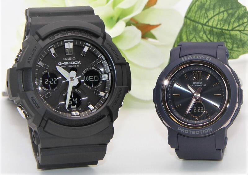 ペアウォッチ gショック カシオ CASIO ジーショック ベビージー g-shock baby-g ペア腕時計 電波時計 クリスマス 記念日 誕生日 贈り物 夫婦 彼氏 彼女 婚約 結婚 人気 プレゼント 送料無料 ブラック&ネイビー GAW-100B-1AJF BGA-2900-2AJF