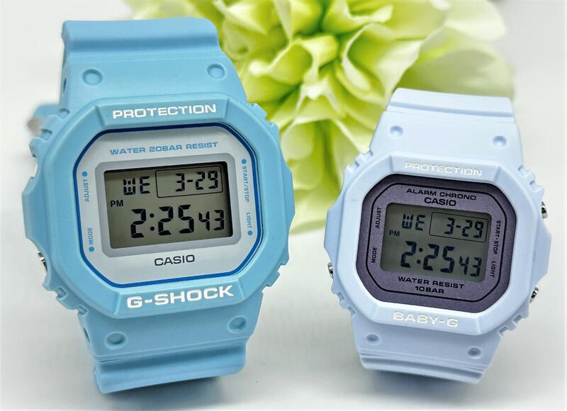 ペアウォッチ gショック CASIO ジーショック ベビージー 腕時計 正規品 記念日 誕生日 カップル 贈り物 夫婦 クリスマス 婚約 結婚 人気 プレゼント 送料無料 デジタル スクエアー ブルー 2本セット DW-5600SC-2JF BGD-565SC-2JF