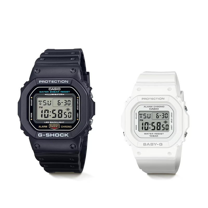 ペアウォッチ gショック CASIO ジーショック ベビージー 正規品 記念日 誕生日 カップル 贈り物 夫婦 婚約 結婚 人気 プレゼント 送料無料 デジタル スクエアー Gショック G-SHOCK BABY-G ペア腕時計 カシオ 2本セット DW-5600UE-1JF BGD-565U-7JF