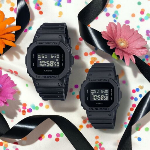 カシオ ペアウォッチ gショック ミッドサイズ ペア腕時計 ラッピング無料 人気 結婚記念日 退職祝い お揃い 記念日 結婚祝い 彼氏 彼女 夫婦 誕生日 贈り物 クリスマス 電池時計 スクエア デジタル DW-5600UBB-1JF GMD-S5610BB-1JF