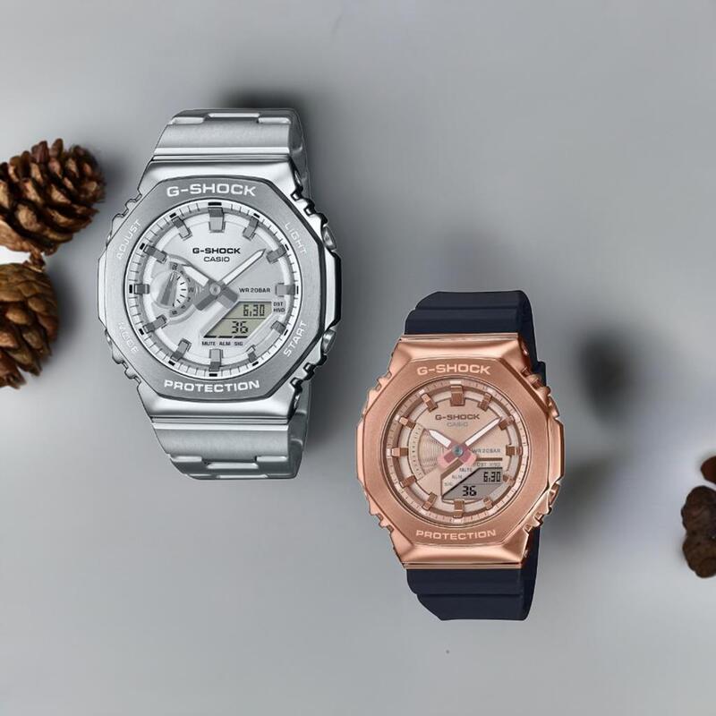 カシオ ペアウォッチ ジーショックペア g-shock 腕時計 クリスマスプレゼント 防水 人気 記念日 誕生日プレゼント お祝い 就職祝い 還暦 カップル 人気 サイズ調整無料 2本セット GM-2110D-7AJF GM-S2100PG-1A4JF