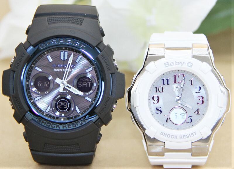 ペアウォッチ gショック CASIO ジーショック ベビージー 正規品 記念日 誕生日 カップル 贈り物 夫婦 婚約 結婚 人気 プレゼント 送料無料 gショック Gショック G-SHOCK BABY-G ペア腕時計 カシオ 2本セット AWG-M100A-1AJF BGA-1100GR-7BJF