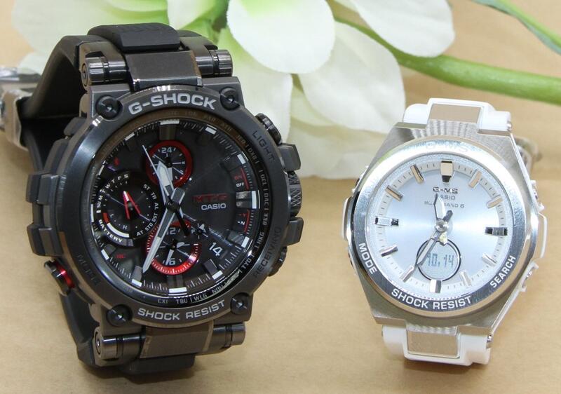 ジーショックペアウォッチ ペアカップル g-shock baby-g 腕時計 防水 ブルートゥース 防水 MTG G-ms 人気 記念日 誕生日 プレゼント お祝い 就職祝い 還暦 クリスマス 人気 ラッピング無料 MTG-B1000B-1AJF MSG-W200-7AJF