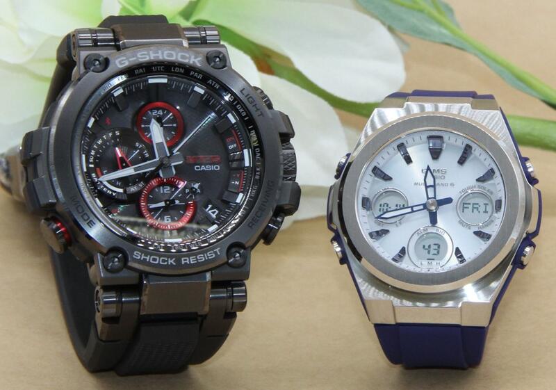 ジーショックペアウォッチ ペアカップル g-shock baby-g 腕時計 防水 ブルートゥース 防水 MTG G-ms 人気 記念日 誕生日 プレゼント お祝い 就職祝い 還暦 クリスマス 人気 ラッピング無料 MTG-B1000B-1AJF MSG-W600-2AJF