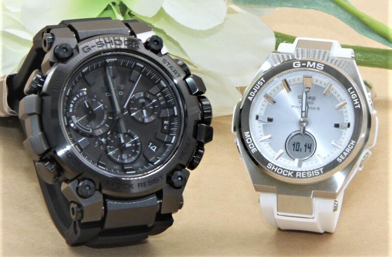 ジーショックペアウォッチ ペアカップル g-shock baby-g 腕時計 防水 ブルートゥース 防水 MTG G-ms 人気 記念日 誕生日 プレゼント お祝い 就職祝い 還暦 クリスマス 人気 ラッピング無料 MTG-B3000B-1AJF MSG-W200-7AJF