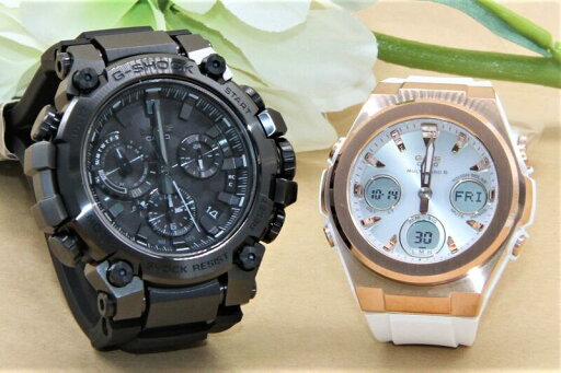 ジーショックペアウォッチ ペアカップル g-shock baby-g 腕時計 防水 ブルートゥース 防水 MTG G-ms 人気 記念日 誕生日 プレゼント お祝い 就職祝い 還暦 クリスマス 人気 ラッピング無料 MTG-B3000B-1AJF MSG-W600G-7AJF