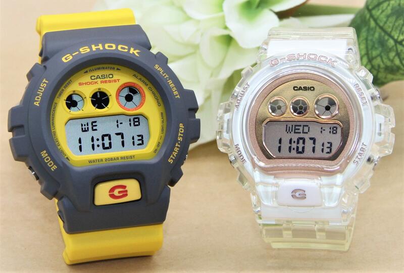 ペアウォッチ gショック CASIO ジーショック ミッドサイズ イエロー スケルトン 正規品 記念日 誕生日 カップル 贈り物 夫婦 婚約 結婚 人気 プレゼント 送料無料 Gショック G-SHOCK ペア腕時計 カシオ 2本セット DW-6900Y-9JF GMD-S6900SR-7JF