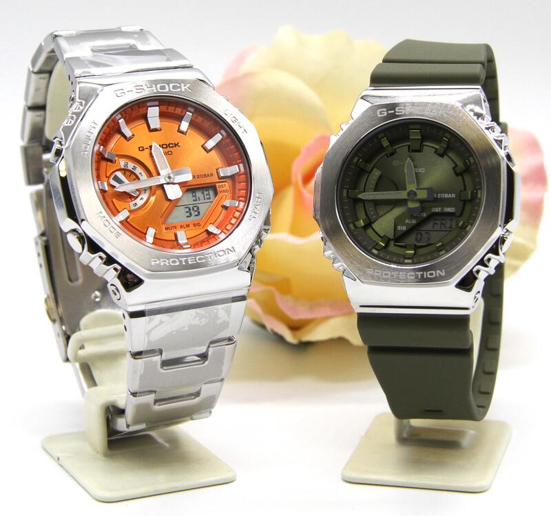 カシオ ペアウォッチ ジーショックペア g-shock 腕時計 クリスマスプレゼント 防水 人気 記念日 誕生日プレゼント お祝い 就職祝い 還暦 カップル 人気 サイズ調整無料 2本セット GM-2110D-4AJF GM-S2100-3AJF