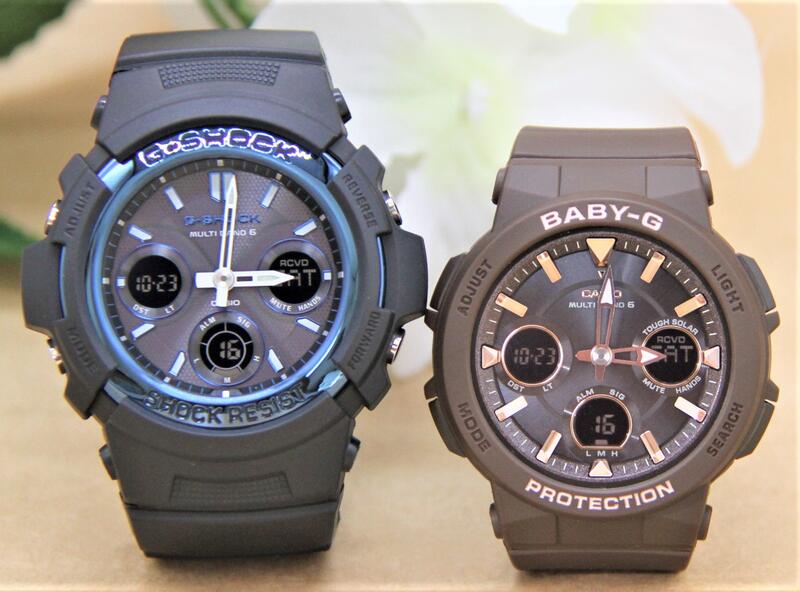 カシオ ペアウォッチ gショック CASIO ジーショック ベビージー 電波時計 クリスマス 記念日 誕生日 贈り物 夫婦 彼氏 彼女 婚約 結婚 人気 プレゼント 送料無料 Gショック G-SHOCK BABY-G ペア腕時計 2本セット AWG-M100A-1AJF BGA-2510-5AJF