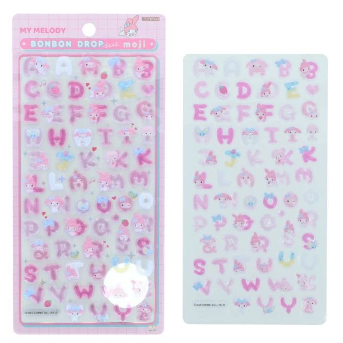 樂天商城 - ボンボンドロップシール サンリオ アルファベット 文字 マイメロディ【正規品】サンリオ シリーズ もじ シリーズ キティ ボンボン ぷくぷく シール ぷにぷに 可愛い 3D 立体