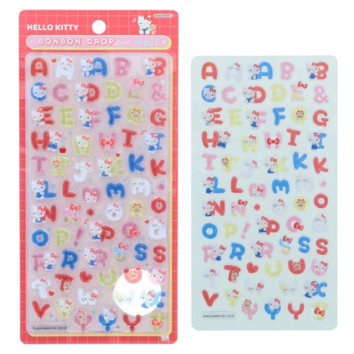 ボンボンドロップシール サンリオ アルファベット 文字 ハローキティ スタンダード【正規品】サンリオ シリーズ もじ シリーズ キティ ボンボン ぷくぷく シール ぷにぷに 可愛い 3D 立体（楽天・BELL WORLD）