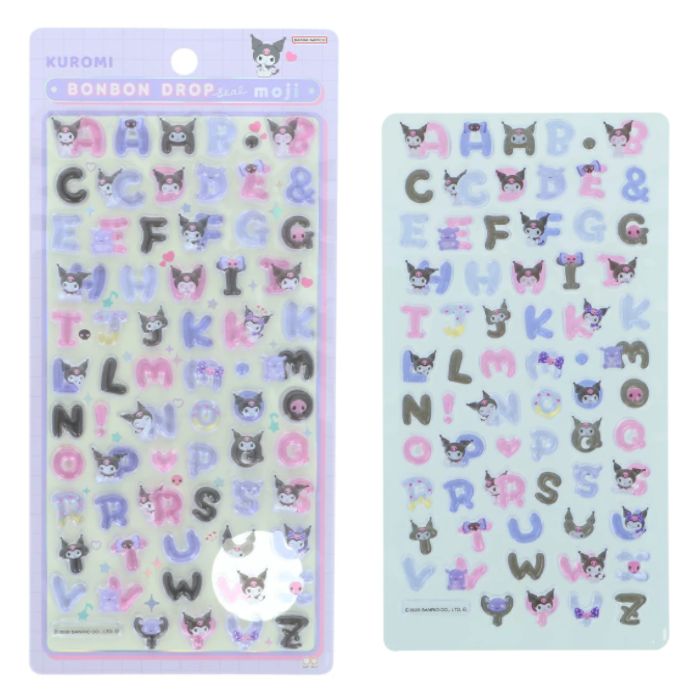 樂天商城 - ボンボンドロップシール サンリオ アルファベット 文字 クロミ【正規品】サンリオ もじ シリーズ ボンボン ぷくぷく シール ぷにぷに 可愛い 3D 立体