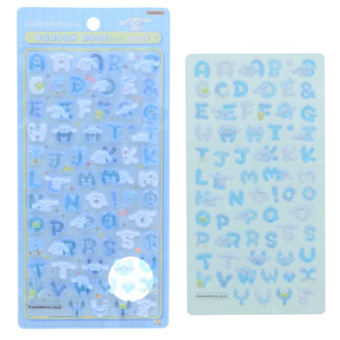樂天商城 - ボンボンドロップシール サンリオ アルファベット 文字 シナモロール【正規品】サンリオ もじ シリーズ ボンボン ぷくぷく シール ぷにぷに 可愛い 3D 立体