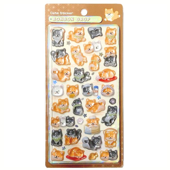 楽天市場】ボンボンドロップシール 和柄 柴犬 クーリアの通販