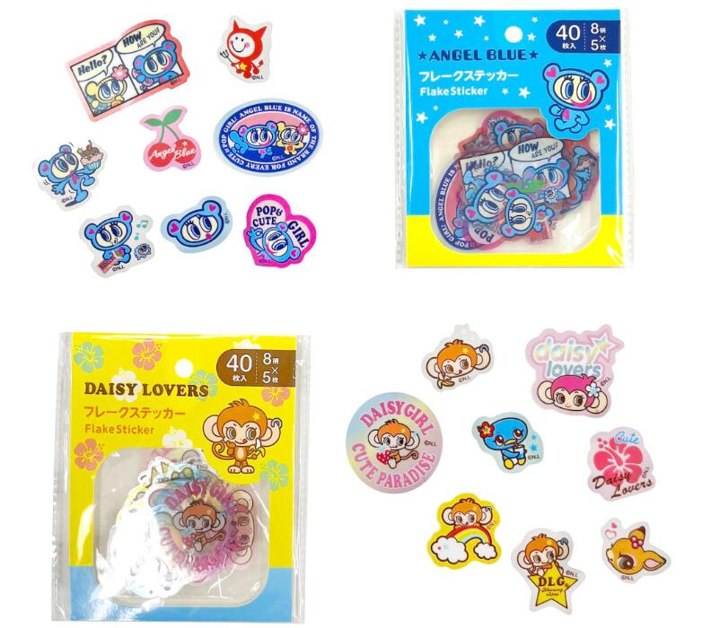 樂天商城 - フレークステッカー 【★ANGEL BLUE★】【DAISY LOVERS】シール 平成 レトロ 可愛い エンジェルブルー デイジーラバーズ ステッカー