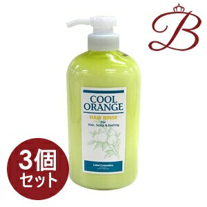 【×3個】ルベル クールオレンジ ヘアリンス 600mL