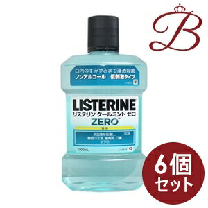 【×6個】薬用 リステリン クールミント ゼロ (マウスウォッシュ/洗口液) 1000mL