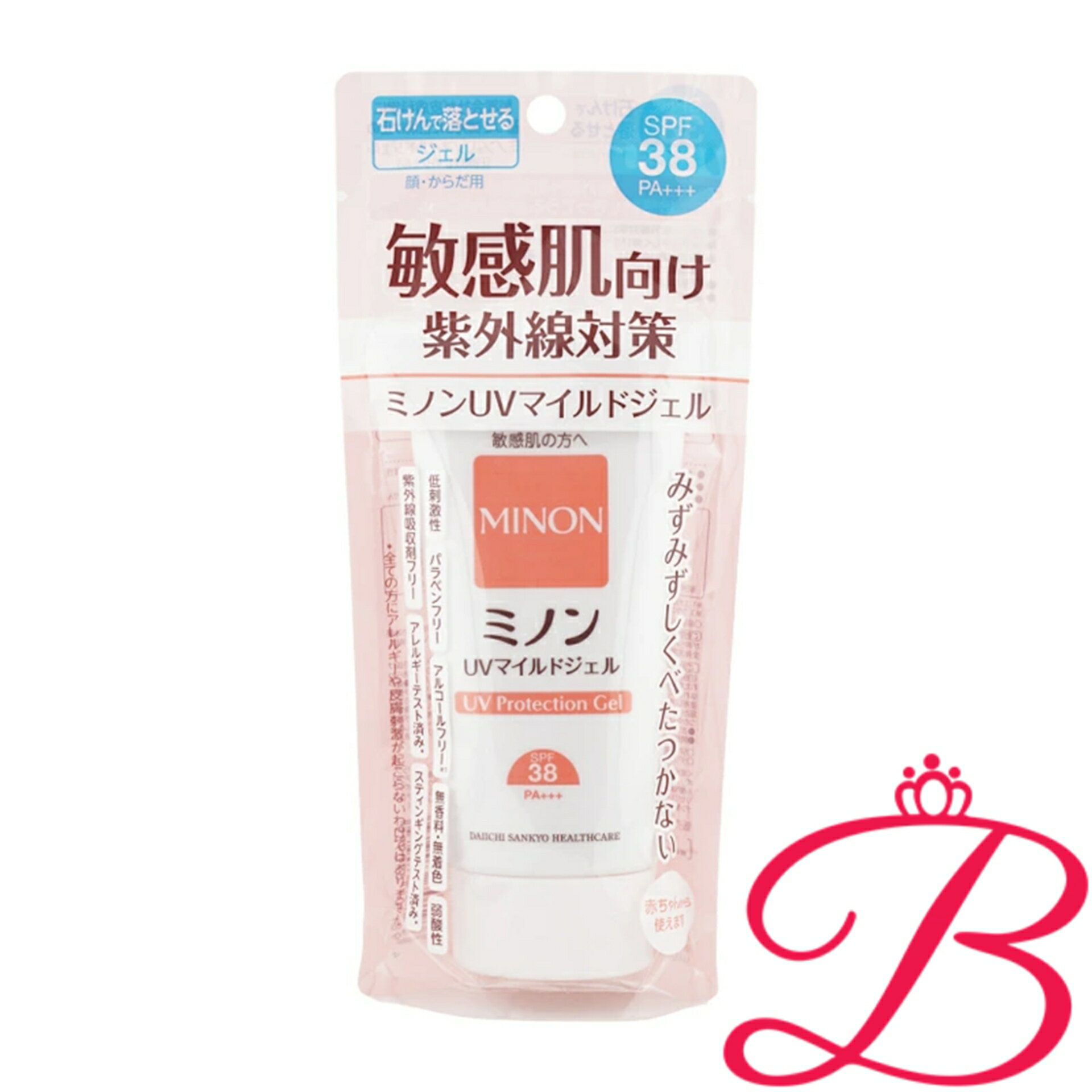 第一三共 ミノン MINON UVマイルドジェル SPF38 PA+++ 紫外線吸収剤フリー 低刺激性 無香料 無着色 70g