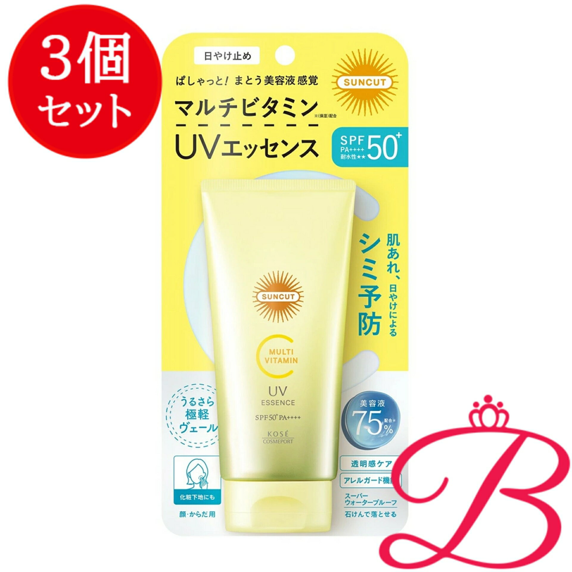 【3個】コーセー サンカットR マルチビタミンUV エッセンス 80g