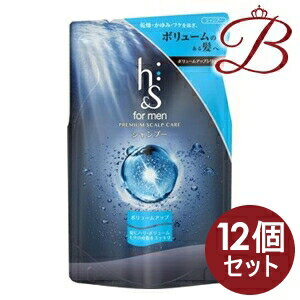 【×12個】h＆s for men フォーメン プレミアムスカルプケア ボリュームアップ シャンプー 300mL 詰替え用