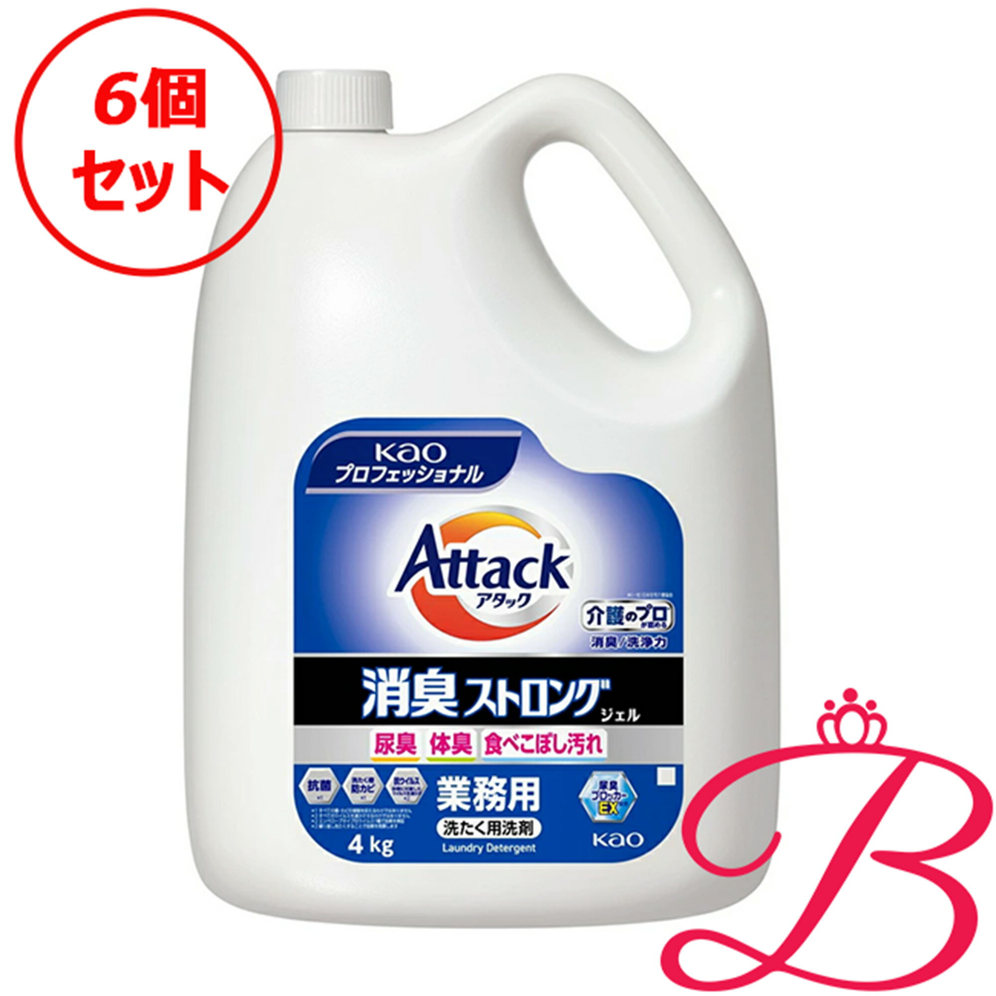 乐天商城 - 【×6個】花王 アタック消臭ストロングジェル 業務用 4Kg