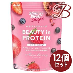 【×12個】アサヒ スリムアップスリムシェイプ BEAUTY in PROTEIN アサイーベリー 300g