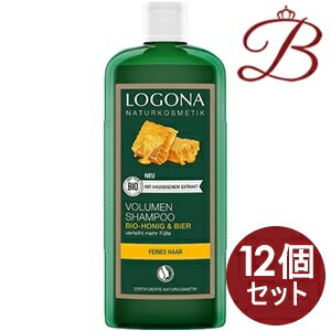 【×12個】ロゴナ ボリュームシャンプー ビール＆はちみつ 500ml