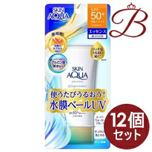 【×12個】ロート製薬 スキンアクア スーパーモイスチャーエッセンス SPF50+ PA++++ 80g