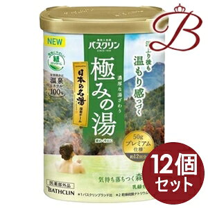 【×12個】バスクリン 極みの湯 気持ち落ちつく森の香り600g