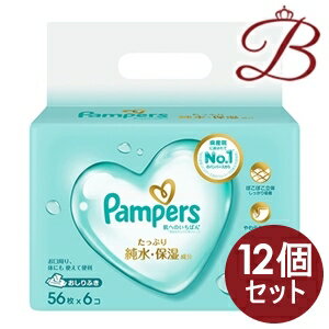 【×12個】P&G パンパース 肌へのいちばん おしりふき 56枚×6包