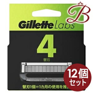 【×12個】ジレット ラボ 角質除去バー搭載 替刃 (4個）