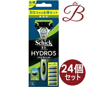 【×24個】シック ハイドロ5 プレミアム　敏感肌　コンボパックホルダー 本体＋刃（5個入り）×1セット