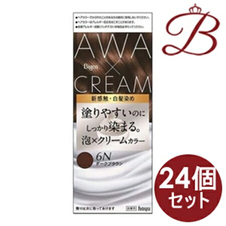 【×24個セット】ビゲン　泡クリームカラー　ダークブラウン　 50g+40g+5mL