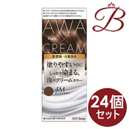 【×24個セット】ビゲン　泡クリームカラー　リーフブラウン　 50g+40g+5mL