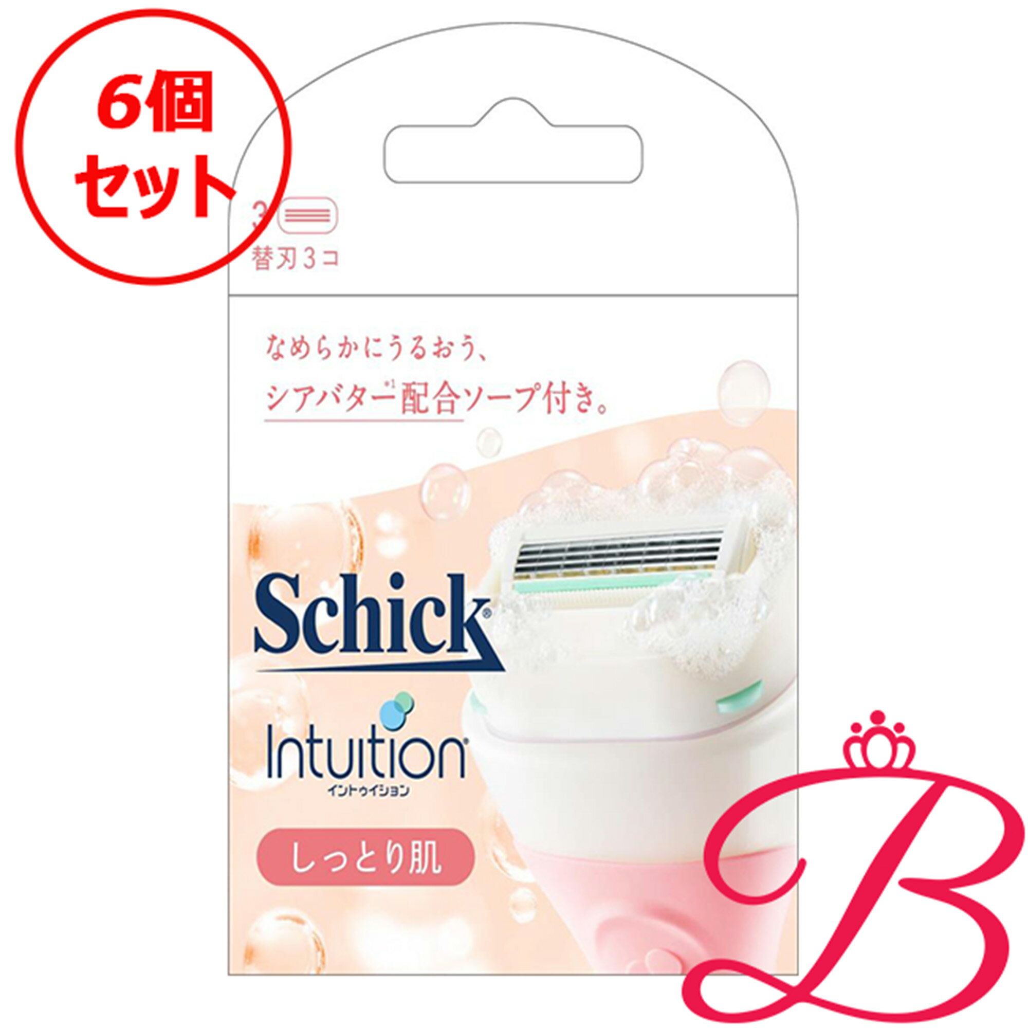 【×6個】シック イントゥイション しっとり肌 本体+替刃1個付