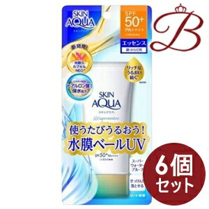 【×6個】ロート製薬 スキンアクア スーパーモイスチャーエッセンス SPF50+ PA++++ 80g