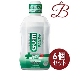 【×6個】サンスター ガム・プラス デンタルリンス スッキリ爽やかタイプ 450ml