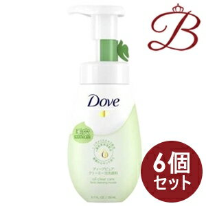 【×6個】ダヴ Dove ディープピュア クリーミー泡洗顔料 本体 150ml