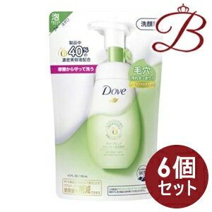 【×6個】ダヴ Dove ディープピュア クリーミー泡洗顔料 詰替 125ml