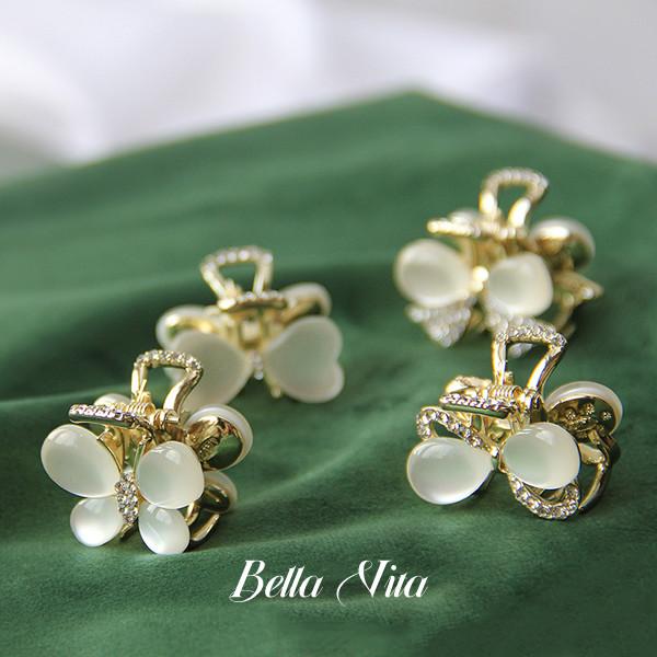 ヘアクリップ バンスクリップ ヘアアクセサリー さくらんぼ レディース ラインストーン 上品 エレガント ハーフアップ 髪留め ヘアアレンジ 髪飾り ミニサイズ