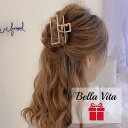 バンスクリップ ヘアクリップ ヘアアクセサリー ヘアコーム シンプル 大きめ メタル ゴールド シルバー マット チェーン シンプル 大人 プレゼント