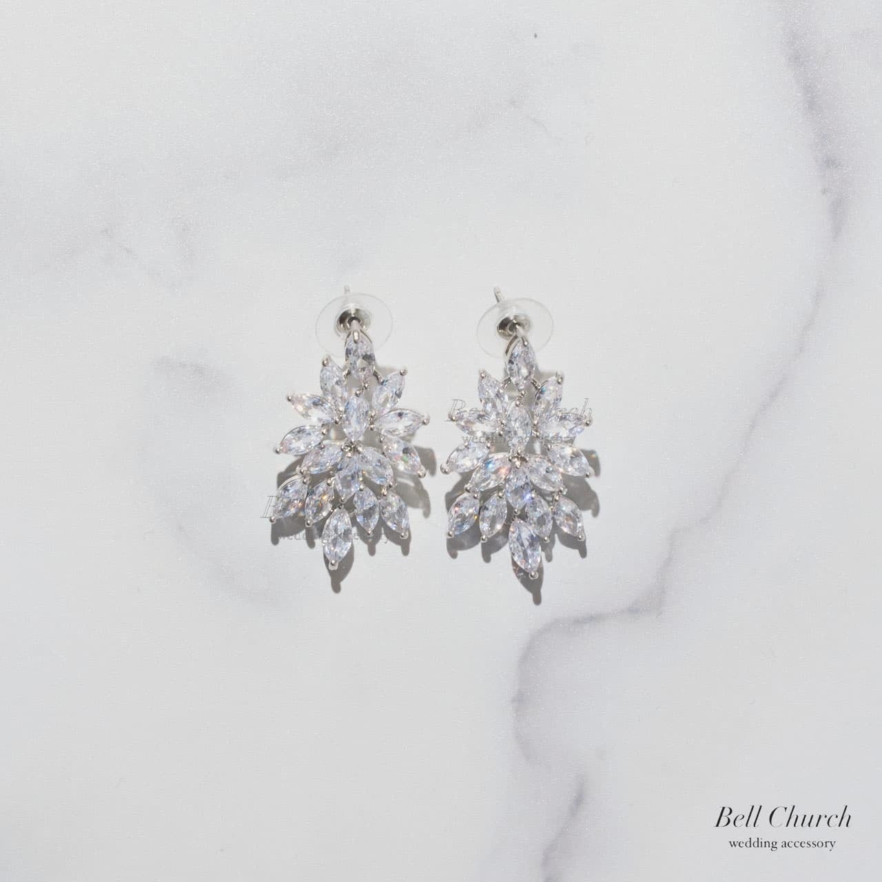 ウェディングピアス イヤリング｜ジルコニア｜シルバー(BC-E89)
